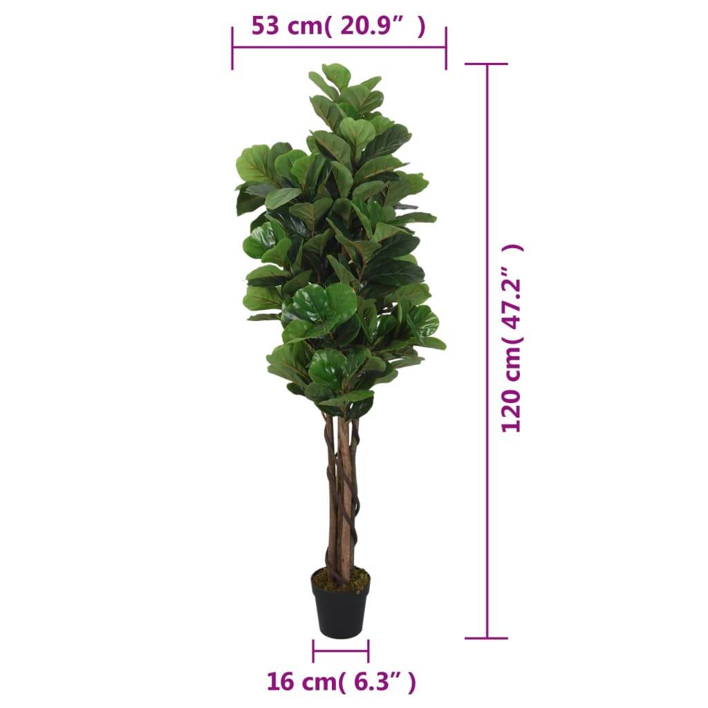 vidaXL Feigenbaum Künstlich 134 Blätter 120 cm Grün