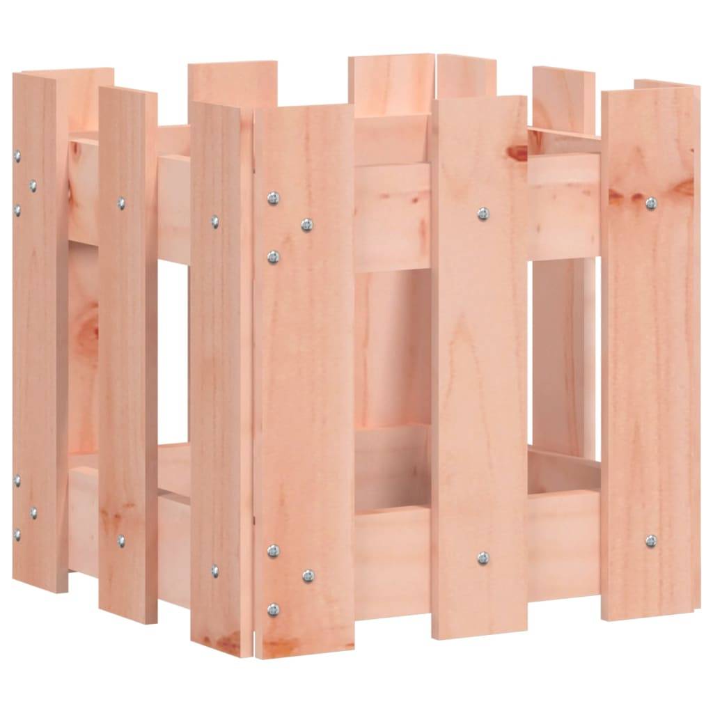 vidaXL Pflanzkübel Lattenzaun-Design 30x30x30 cm Massivholz Douglasie