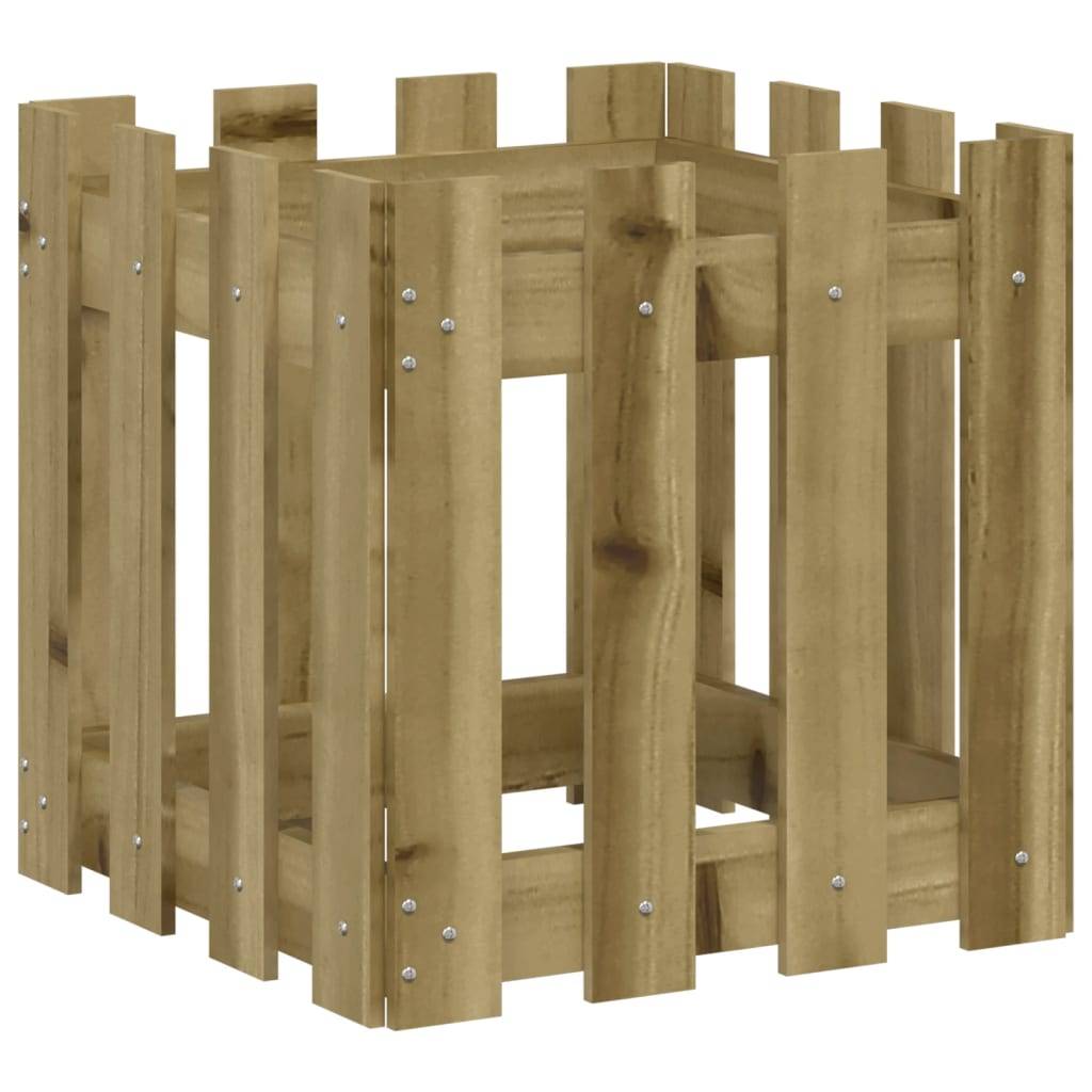 vidaXL Pflanzkübel Latten-Design 40x40x40 cm Kiefernholz Imprägniert