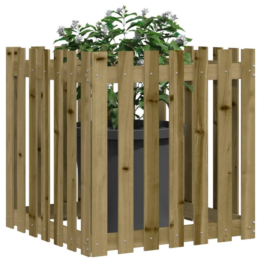vidaXL Pflanzkübel Latten-Design 70x70x70 cm Kiefernholz Imprägniert
