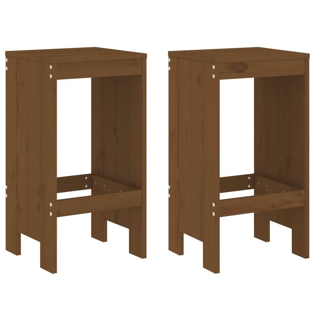 vidaXL 3-tlg. Gartenbar-Set Honigbraun Massivholz Kiefer