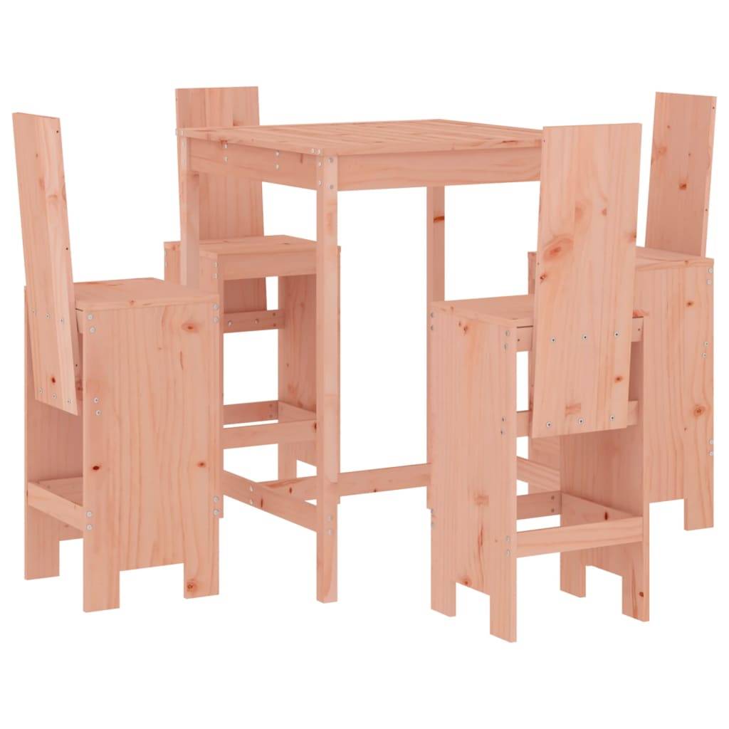 vidaXL 5-tlg. Gartenbar-Set Massivholz Douglasie
