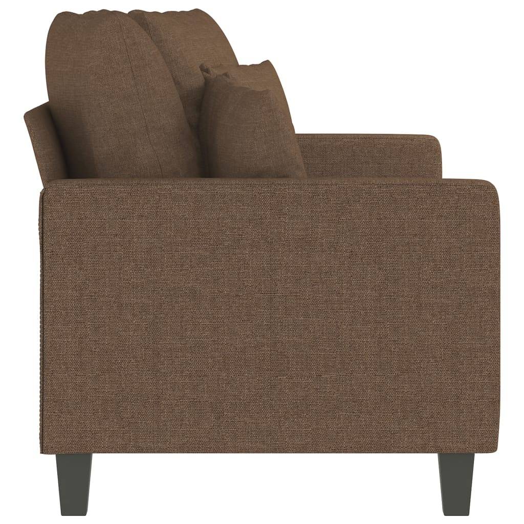 vidaXL 2-Sitzer-Sofa Braun 140 cm Stoff