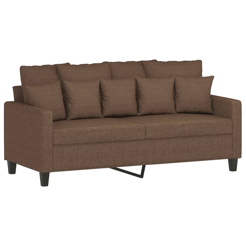 vidaXL 2-Sitzer-Sofa Braun 140 cm Stoff