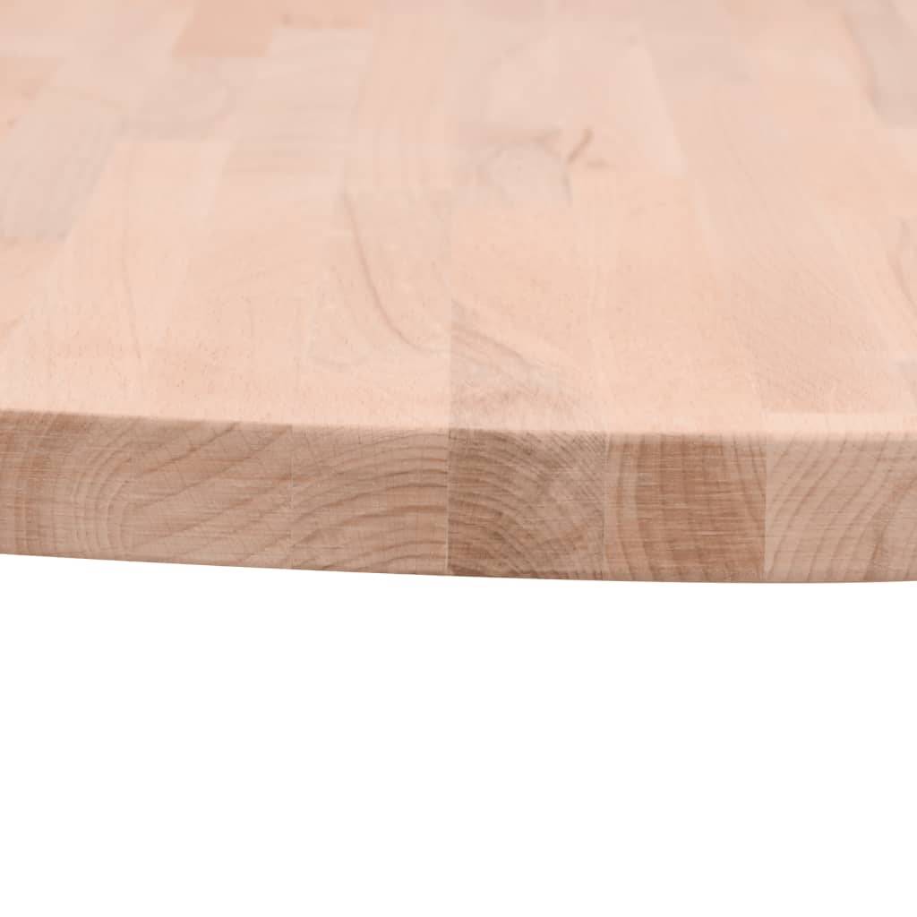 vidaXL Tischplatte Ø80x1,5 cm Rund Massivholz Buche