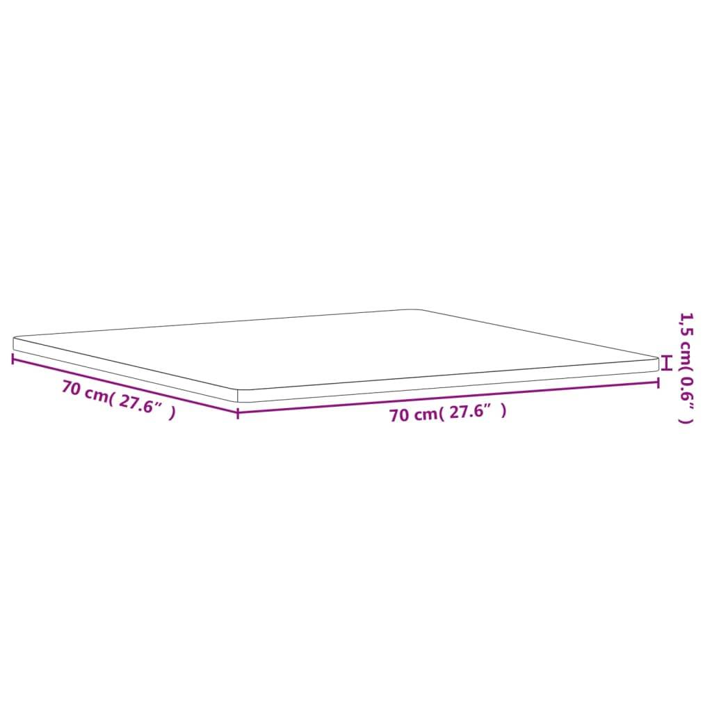 vidaXL Tischplatte 70x70x1,5 cm Quadratisch Massivholz Buche