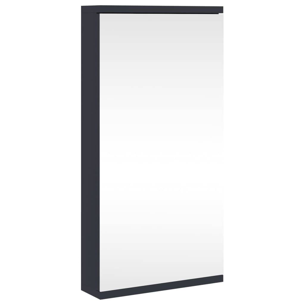vidaXL Eck-Spiegelschrank Grau 30x24x60 cm
