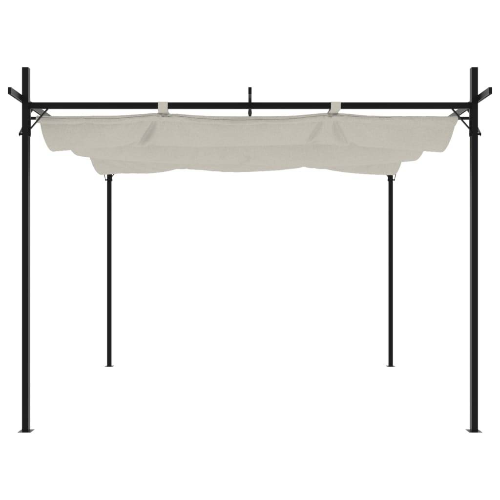 vidaXL Pergola mit Schiebedach Creme 295x292x230 cm