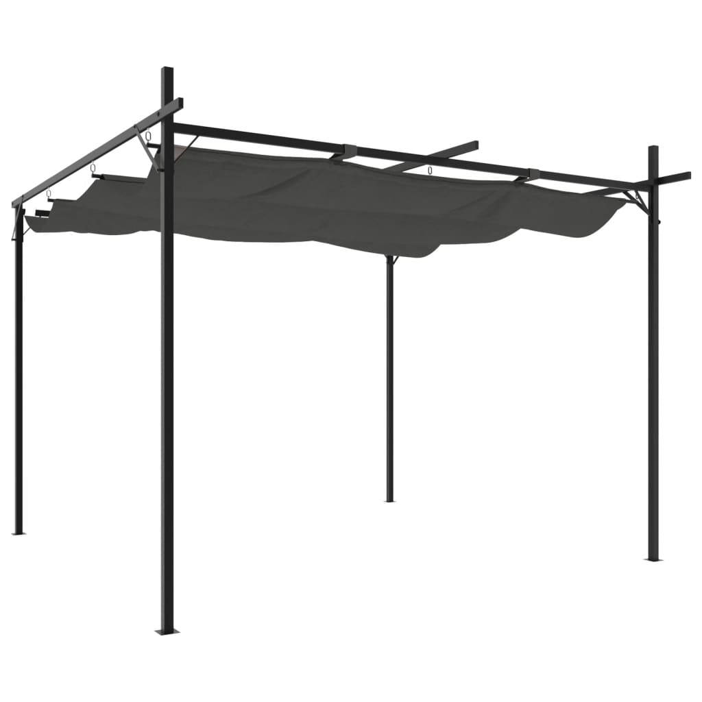 vidaXL Pergola mit Schiebedach Anthrazit 295x292x230 cm