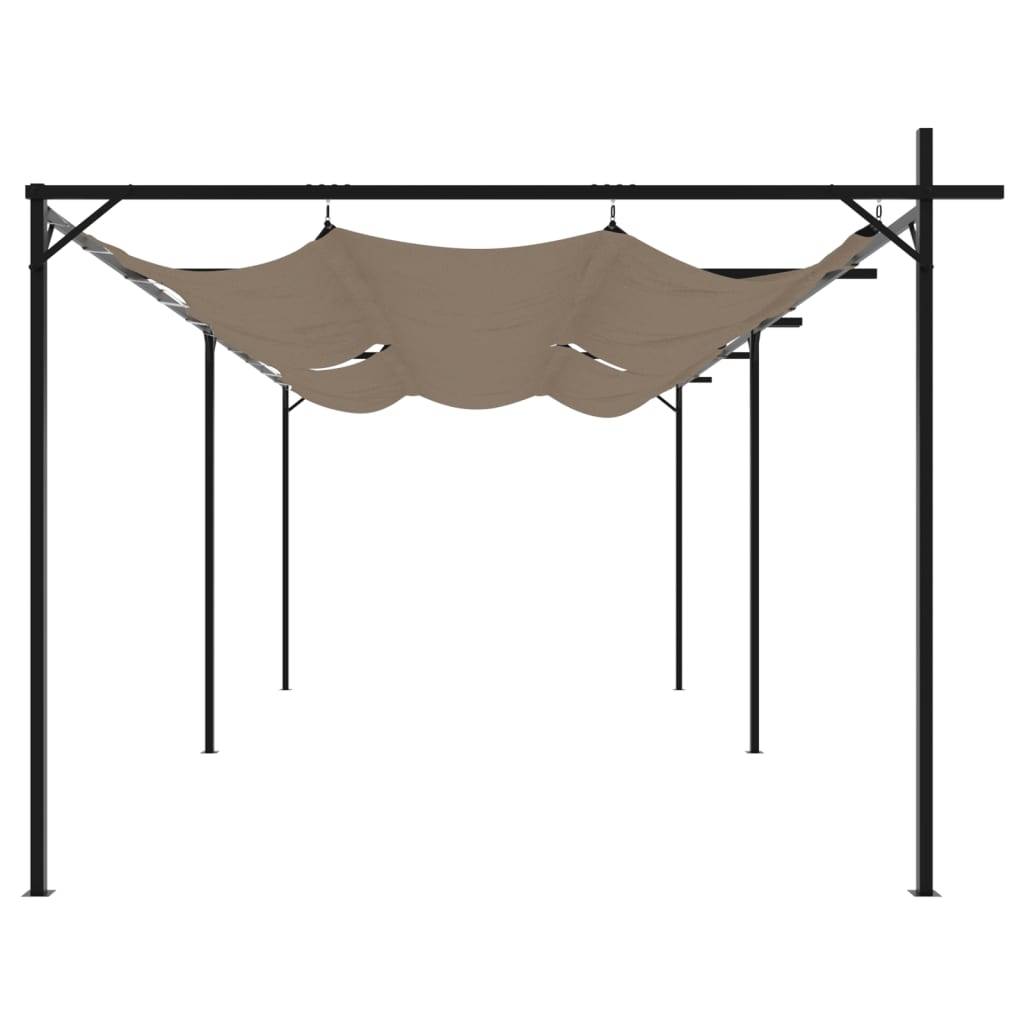 vidaXL Pergola mit Schiebedach Taupe 589x292x230 cm