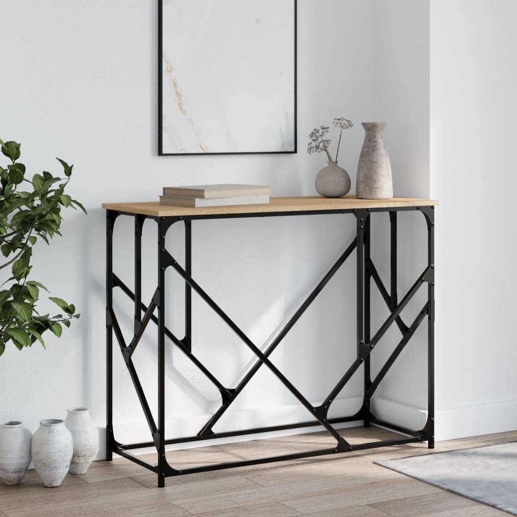 vidaXL Konsolentisch Sonoma-Eiche 100x40x80 cm Holzwerkstoff