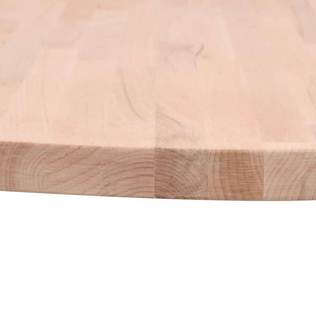 vidaXL Tischplatte Ø50x2,5 cm Rund Massivholz Buche