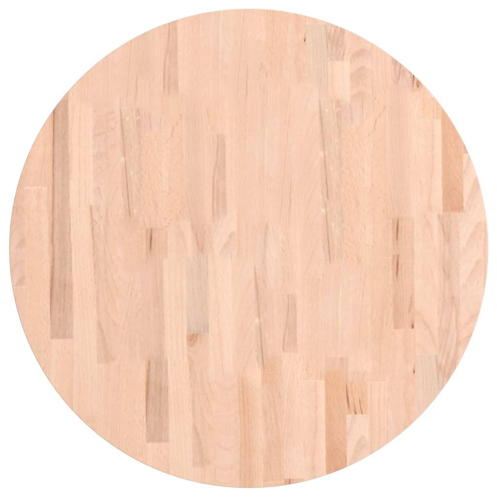 vidaXL Tischplatte Ø70x2,5 cm Rund Massivholz Buche
