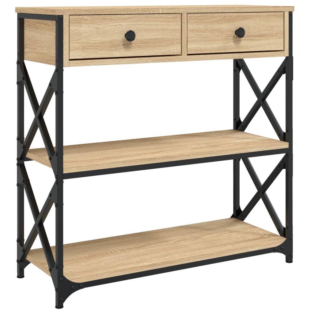 vidaXL Konsolentisch Sonoma-Eiche 75x28x75 cm Holzwerkstoff
