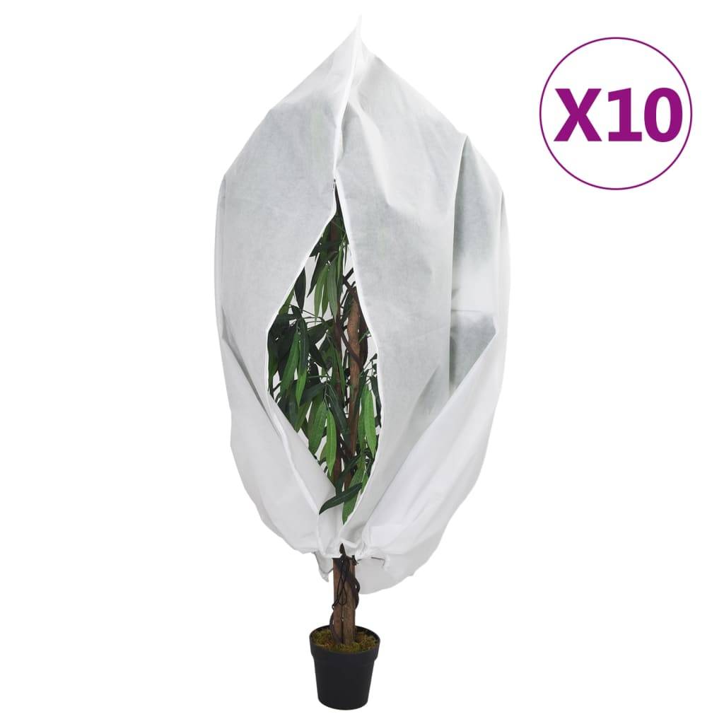 vidaXL Wintervlies mit Reißverschluss 10 Stk. 70 g/m² 1,2x1,8 m
