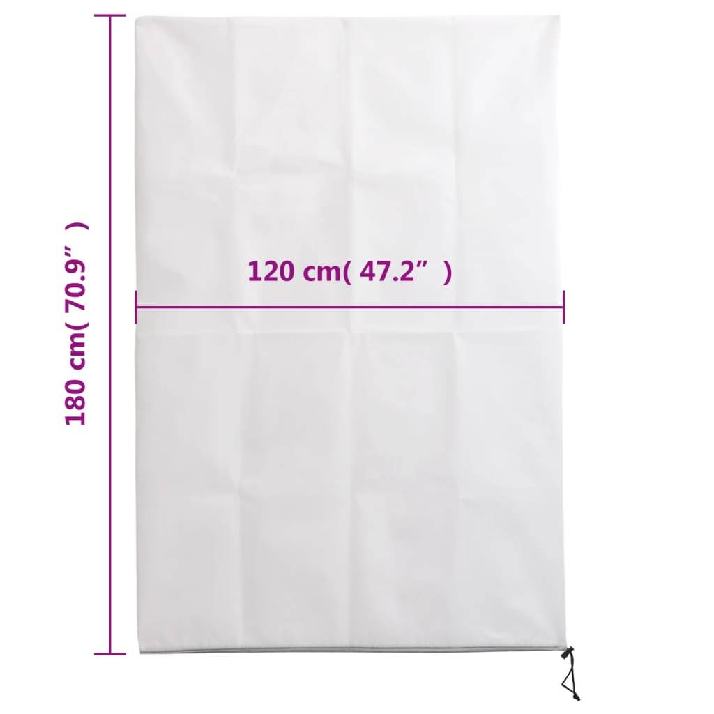 vidaXL Wintervlies mit Reißverschluss 10 Stk. 70 g/m² 1,2x1,8 m