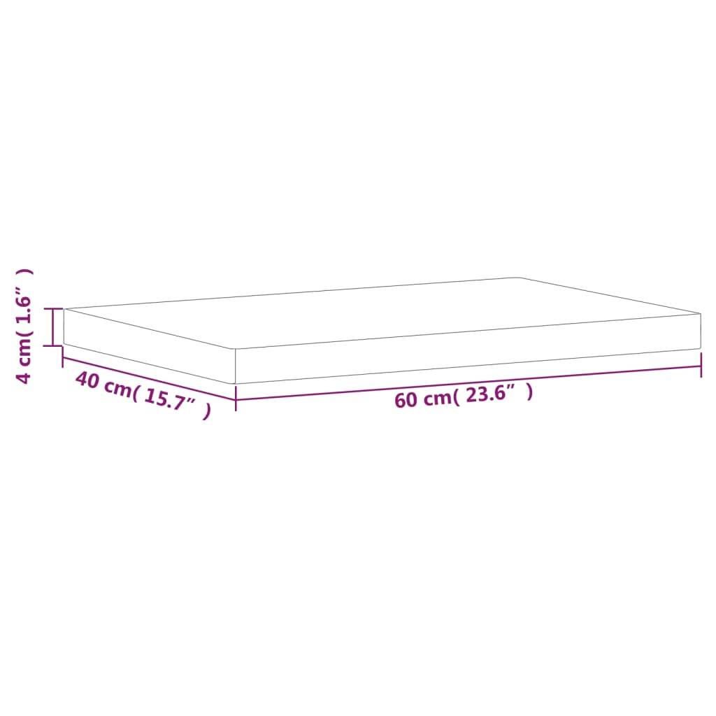 vidaXL Schneidebrett 60x40x4 cm Massivholz Buche