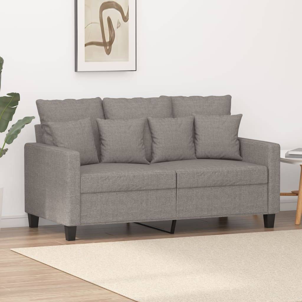 vidaXL 2-Sitzer-Sofa Taupe 120 cm Stoff