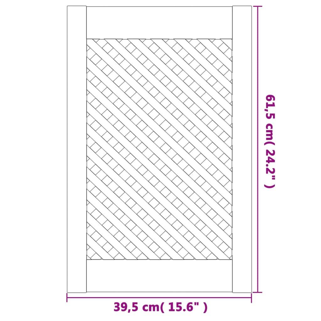 vidaXL Schranktüren 2 Stk. Gitterdesign 39,5x61,5 cm Massivholz Kiefer