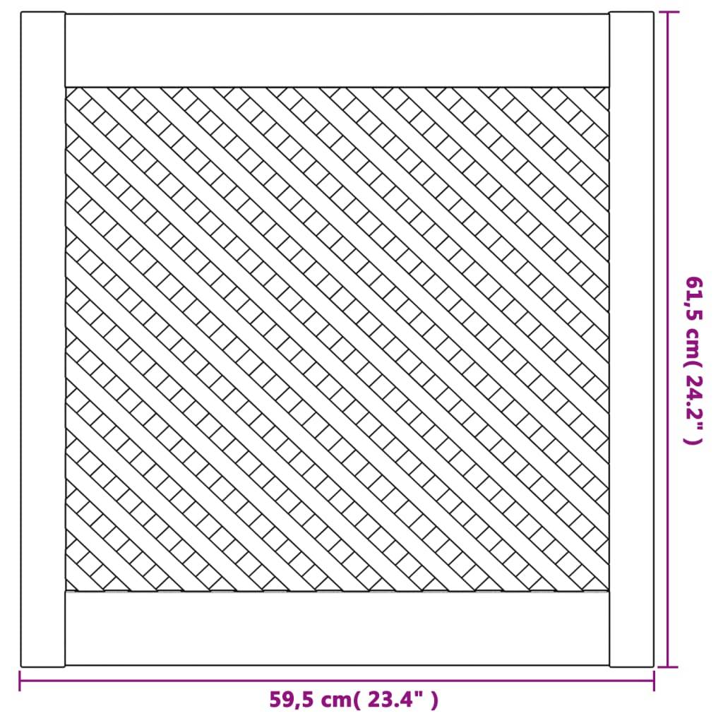 vidaXL Schranktüren 2 Stk. Gitterdesign 59,5x61,5 cm Massivholz Kiefer