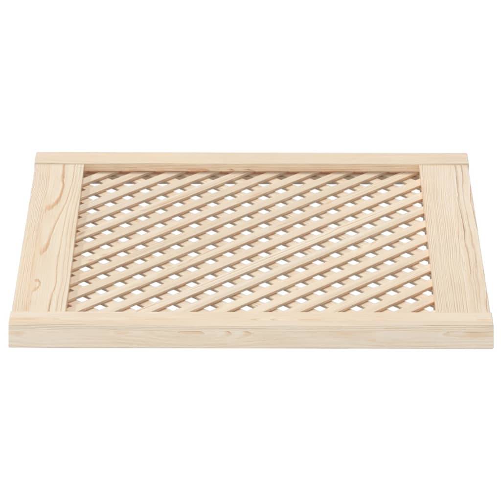 vidaXL Schranktüren 2 Stk. Gitterdesign 59,5x61,5 cm Massivholz Kiefer