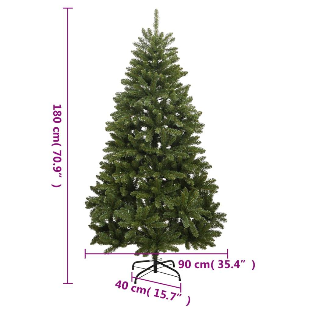 vidaXL Künstlicher Weihnachtsbaum Klappbar mit Ständer Grün 180 cm