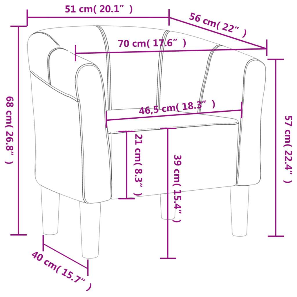 vidaXL Clubsessel Lila Stoff