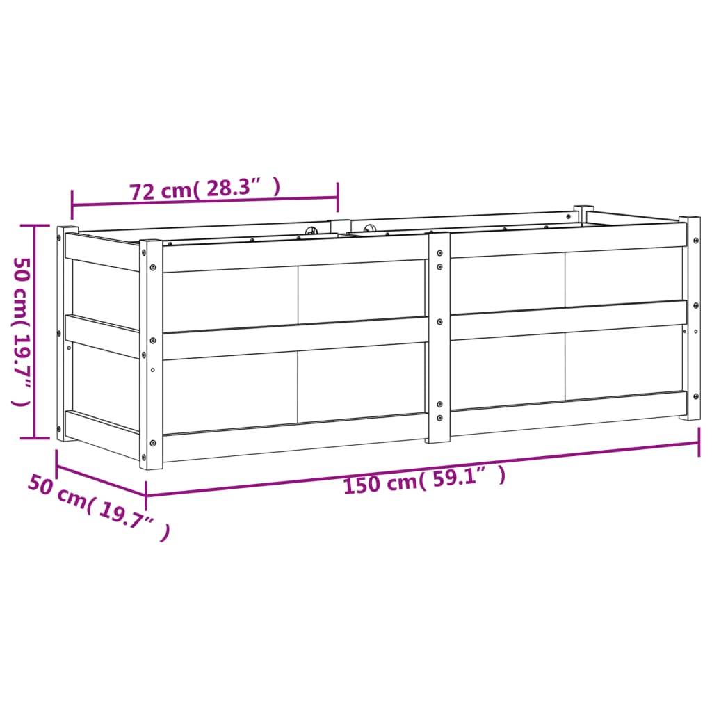 vidaXL Pflanzkübel Wachsbraun 150x50x50 cm Massivholz Kiefer