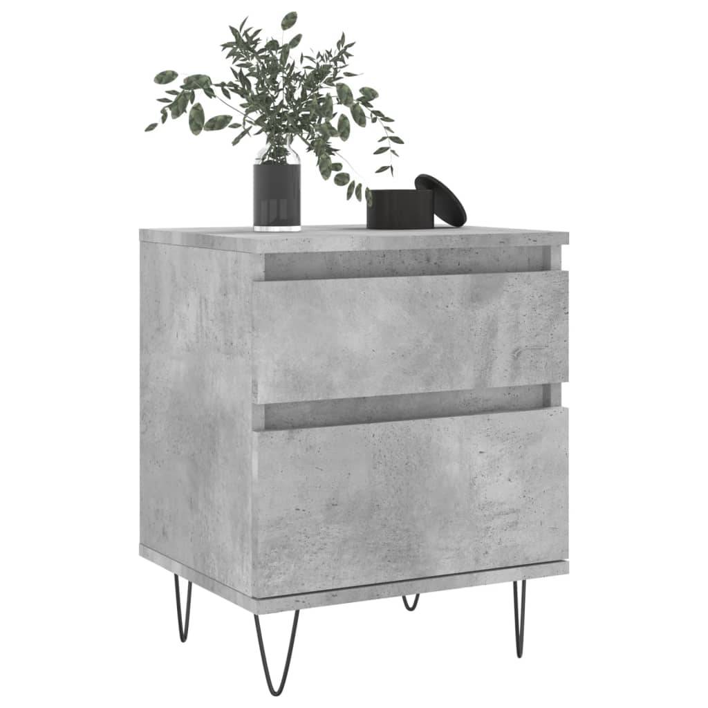 vidaXL Nachttisch Betongrau 40x35x50 cm Holzwerkstoff