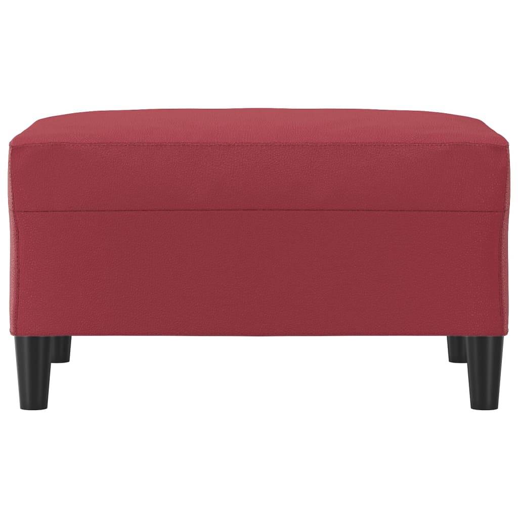 vidaXL Fußhocker Weinrot 70x55x41 cm Kunstleder