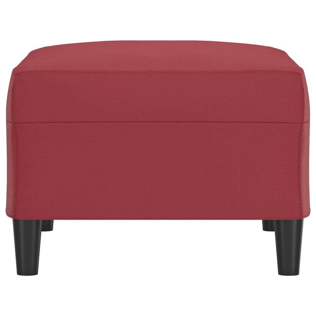vidaXL Fußhocker Weinrot 70x55x41 cm Kunstleder