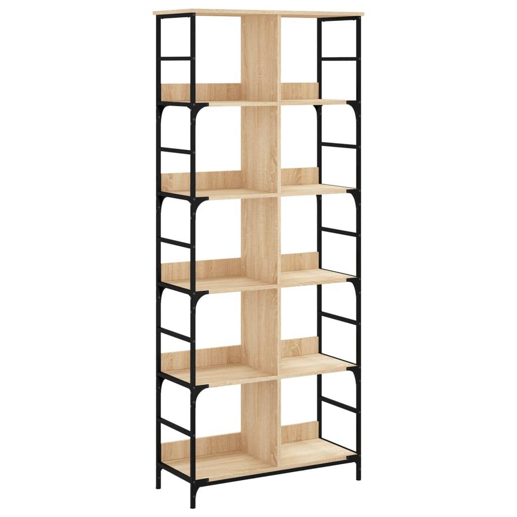 vidaXL Bücherregal Sonoma-Eiche 78,5x33x188,5 cm Holzwerkstoff