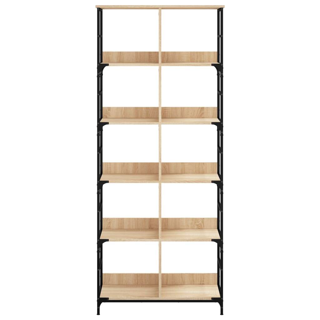 vidaXL Bücherregal Sonoma-Eiche 78,5x33x188,5 cm Holzwerkstoff