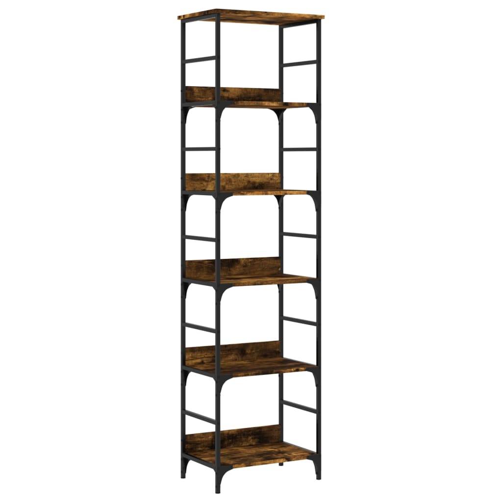 vidaXL Bücherregal Räuchereiche 50x33x188,5 cm Holzwerkstoff