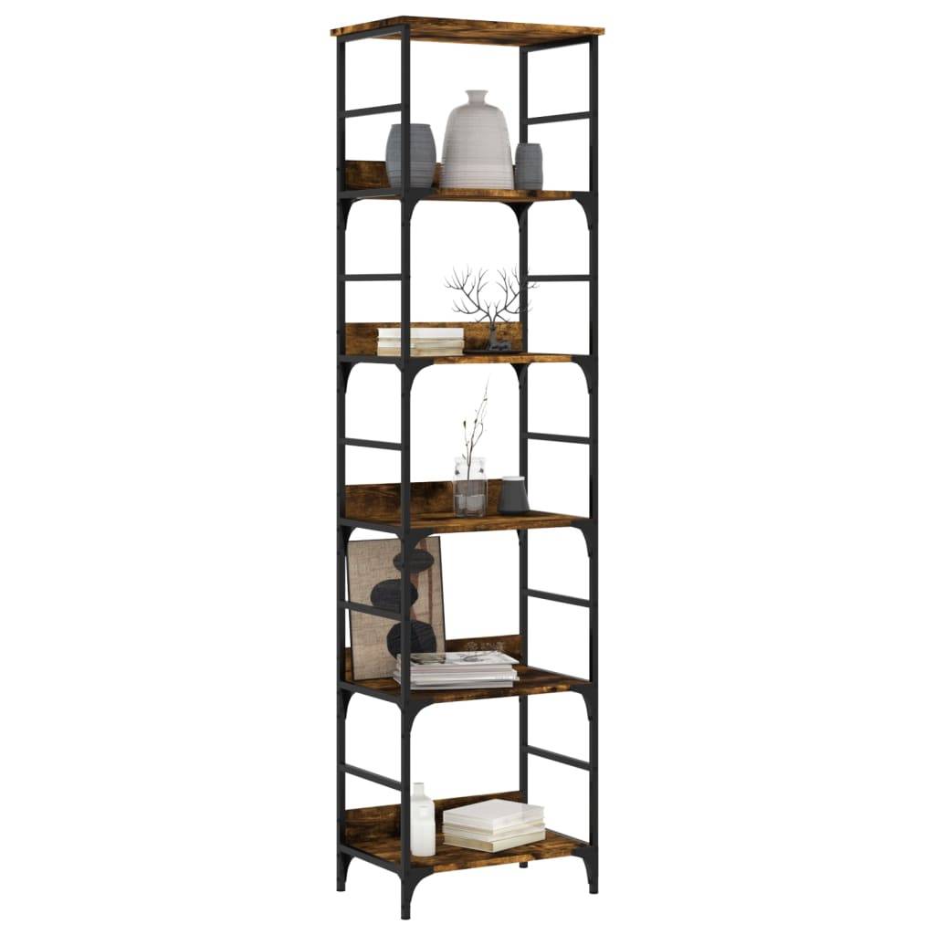 vidaXL Bücherregal Räuchereiche 50x33x188,5 cm Holzwerkstoff