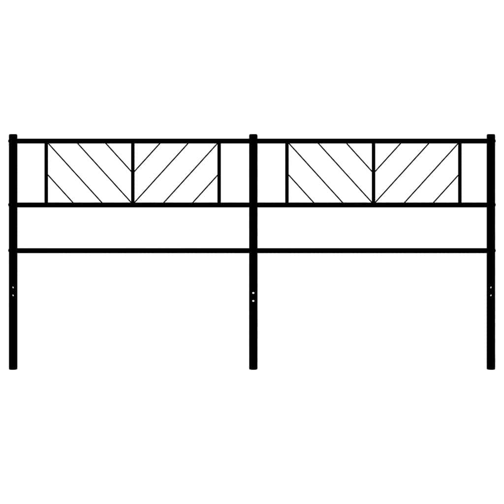 vidaXL Kopfteil Metall Schwarz 180 cm