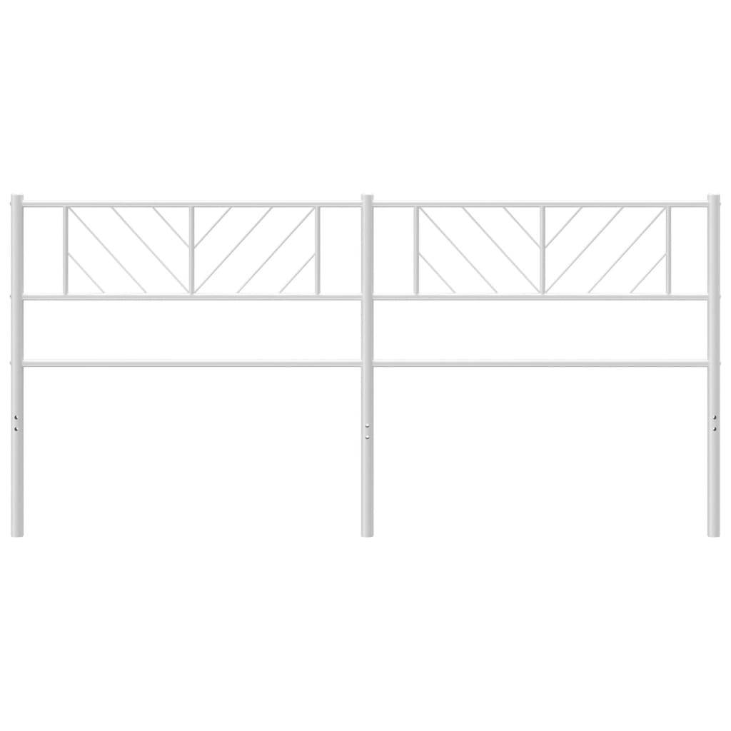vidaXL Kopfteil Metall Weiß 200 cm