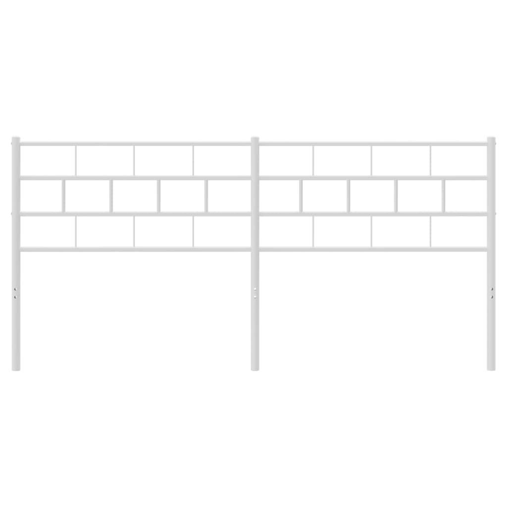 vidaXL Kopfteil Metall Weiß 200 cm