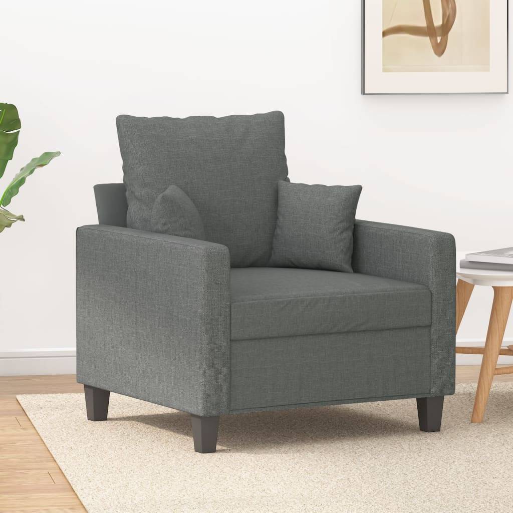 vidaXL Sessel Dunkelgrau 60 cm Stoff