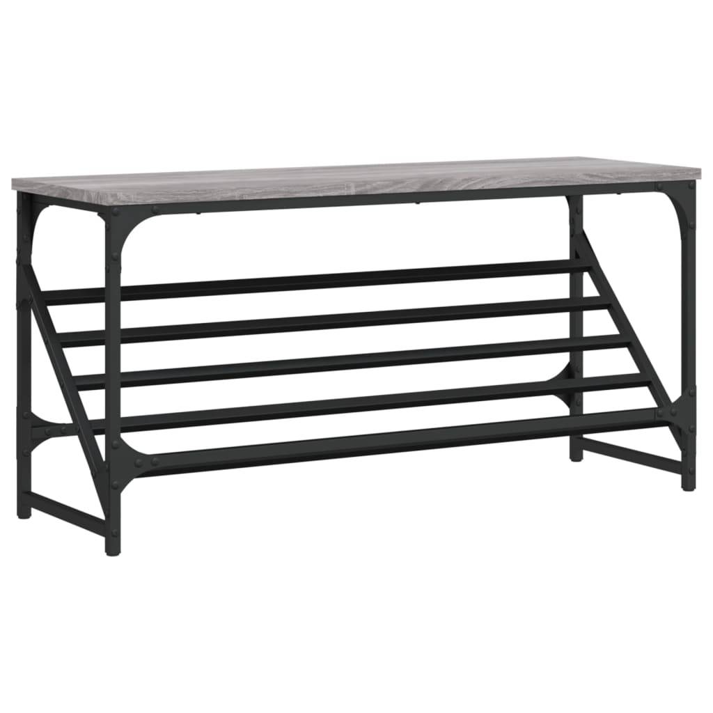 vidaXL Schuhregal Grau Sonoma 90x30x45 cm Holzwerkstoff