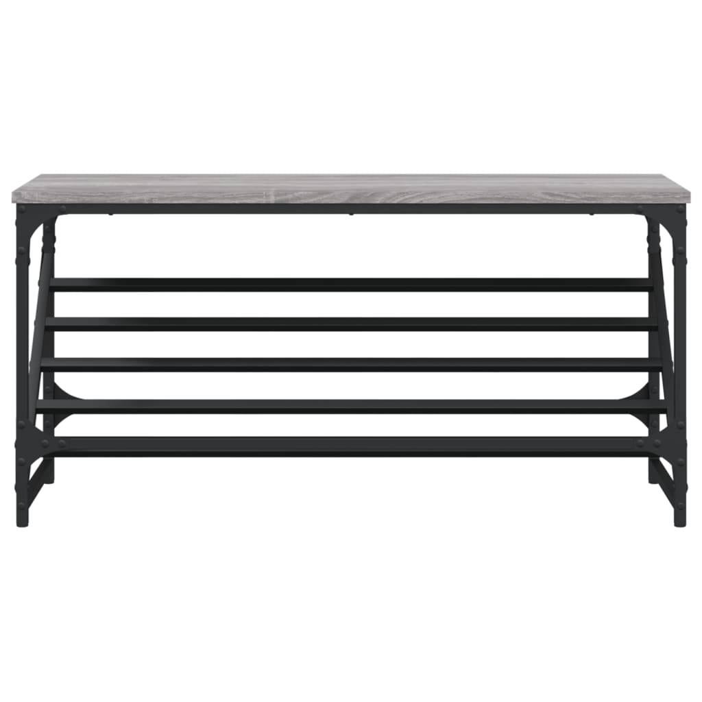vidaXL Schuhregal Grau Sonoma 90x30x45 cm Holzwerkstoff