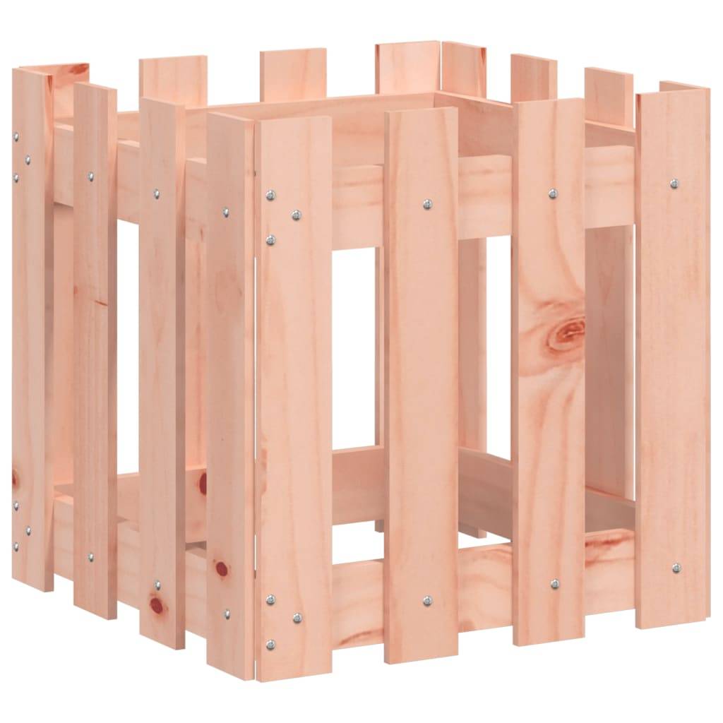 vidaXL Pflanzkübel Lattenzaun-Design 40x40x40 cm Massivholz Douglasie