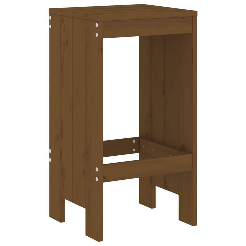 vidaXL 3-tlg. Gartenbar-Set Honigbraun Massivholz Kiefer