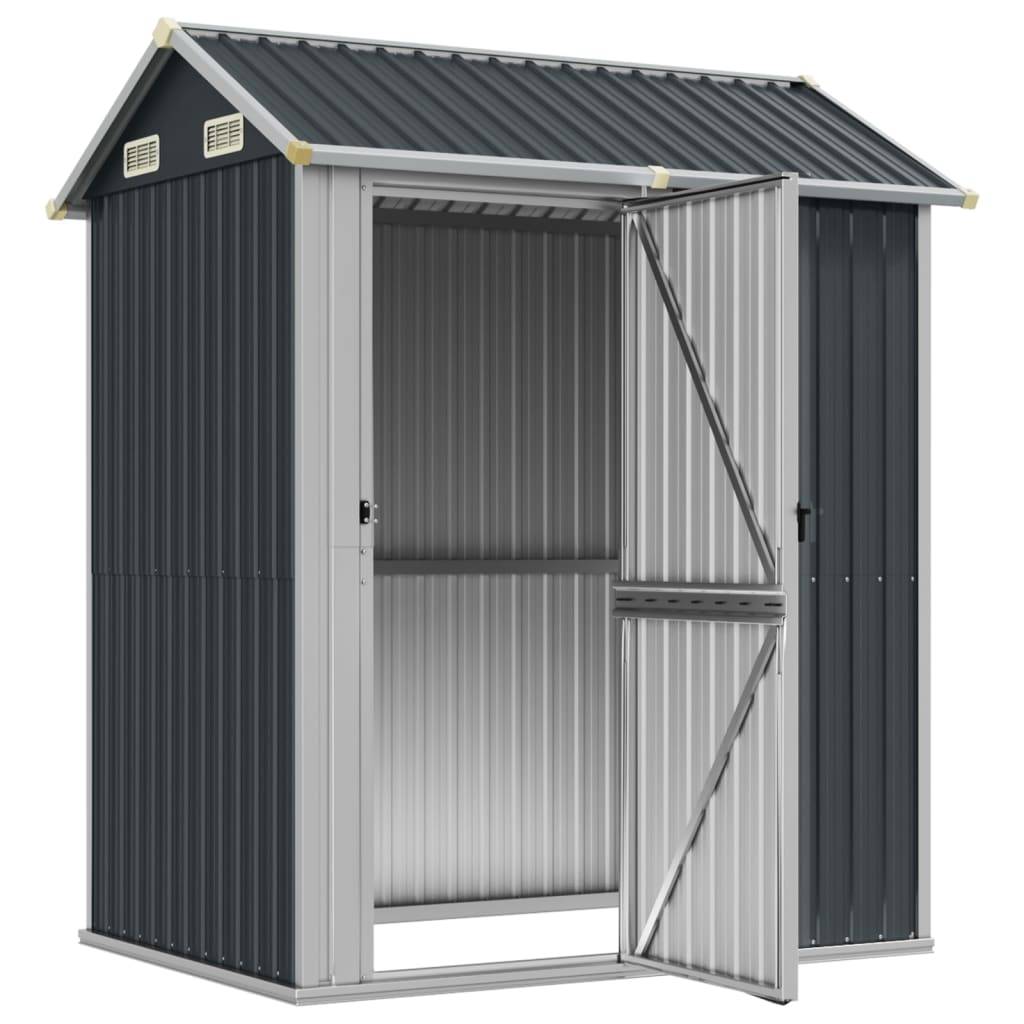 vidaXL Gerätehaus Anthrazit 192x152,5x237 cm Verzinkter Stahl