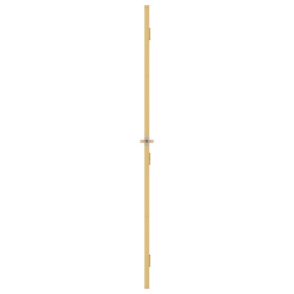 vidaXL Innentür Schlank Golden 76x201,5 cm Hartglas und Aluminium
