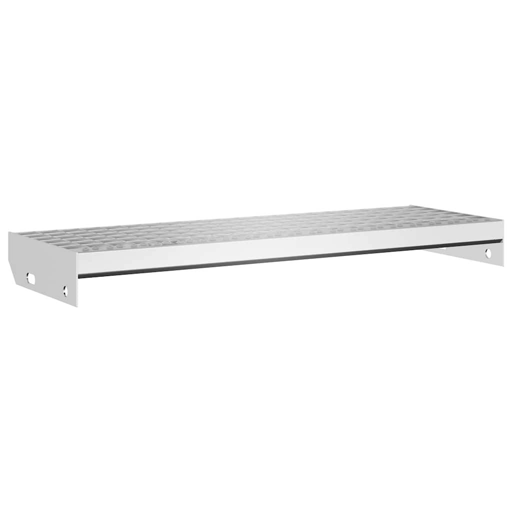 vidaXL Gitterroststufe 70x24x7 cm Verzinkter Stahl