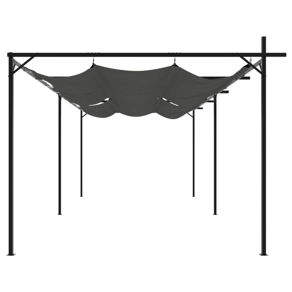 vidaXL Pergola mit Schiebedach Anthrazit 589x292x230 cm