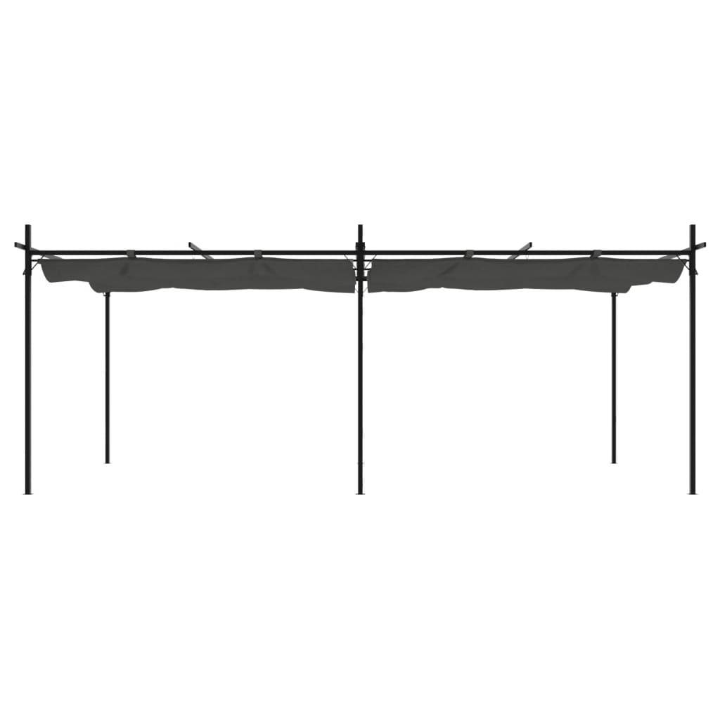 vidaXL Pergola mit Schiebedach Anthrazit 589x292x230 cm