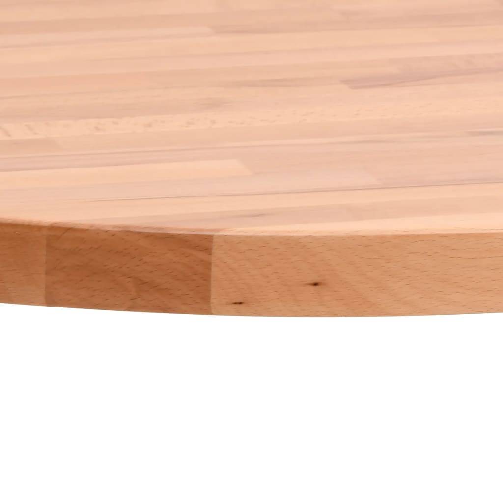 vidaXL Tischplatte Ø70x4 cm Rund Massivholz Buche