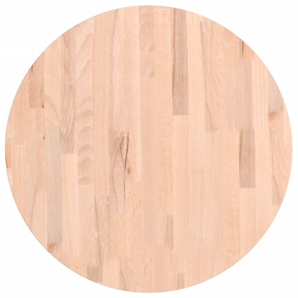 vidaXL Tischplatte Ø60x2,5 cm Rund Massivholz Buche